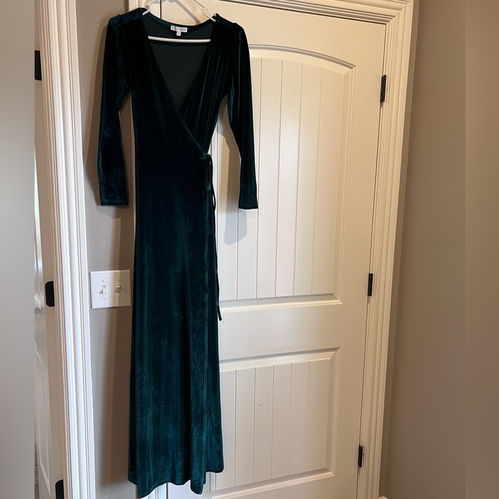 Emerald Green Velvet Baltic Born Dress